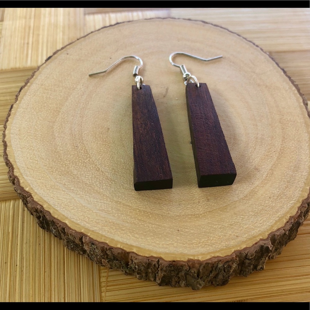 Made in Guam Handcrafted wooden ifil earrings #139